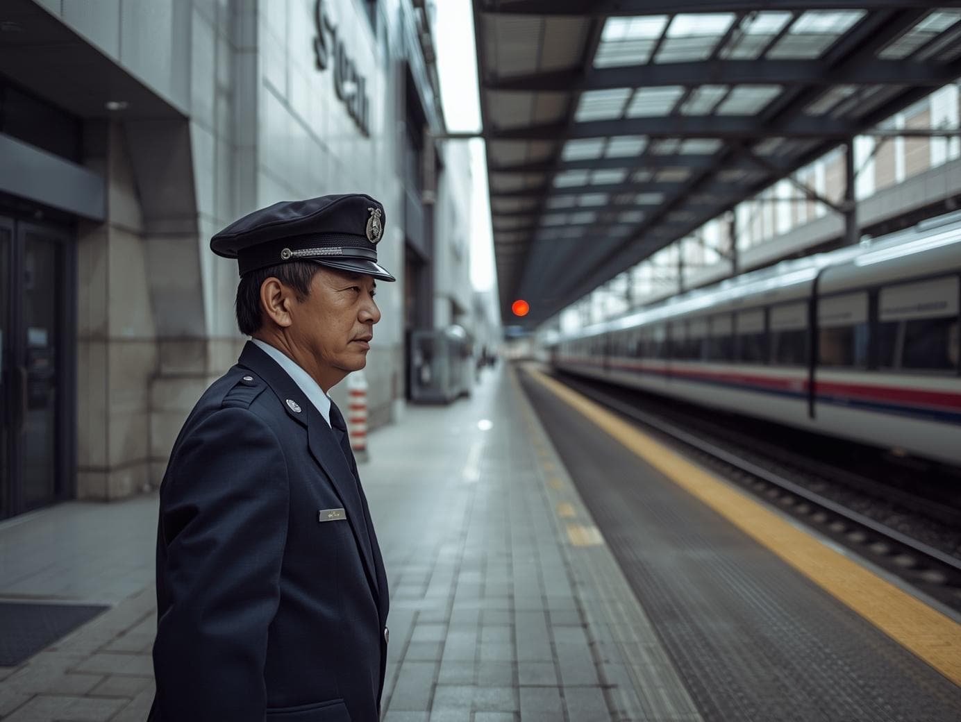 車両でビルを巡回する施設警備 3